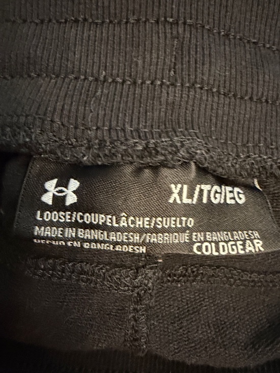Under Armour Black Jogger Pants with White Logo - Picture 3 of 3